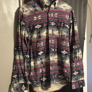 American Eagle Aztec Button Up